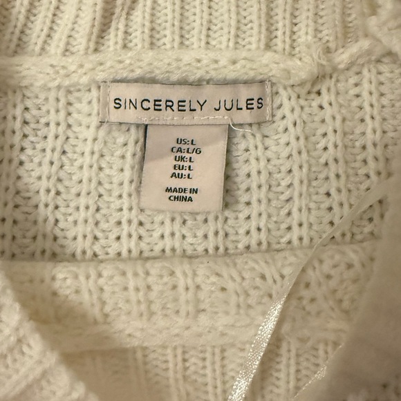 Sincerely Jules Colorblock Sweater - Red, Cream, and Purple - Picture 3 of 3